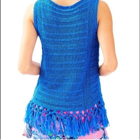 LILLY PULITZER Luca Fringe Hem Sweater Size Small - Picture 4 of 6